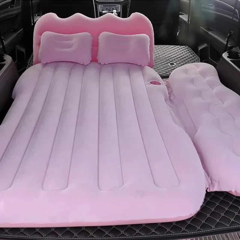 Colchón Inflable para Auto con Bomba y Cojines – Descanso Cómodo en Viajes