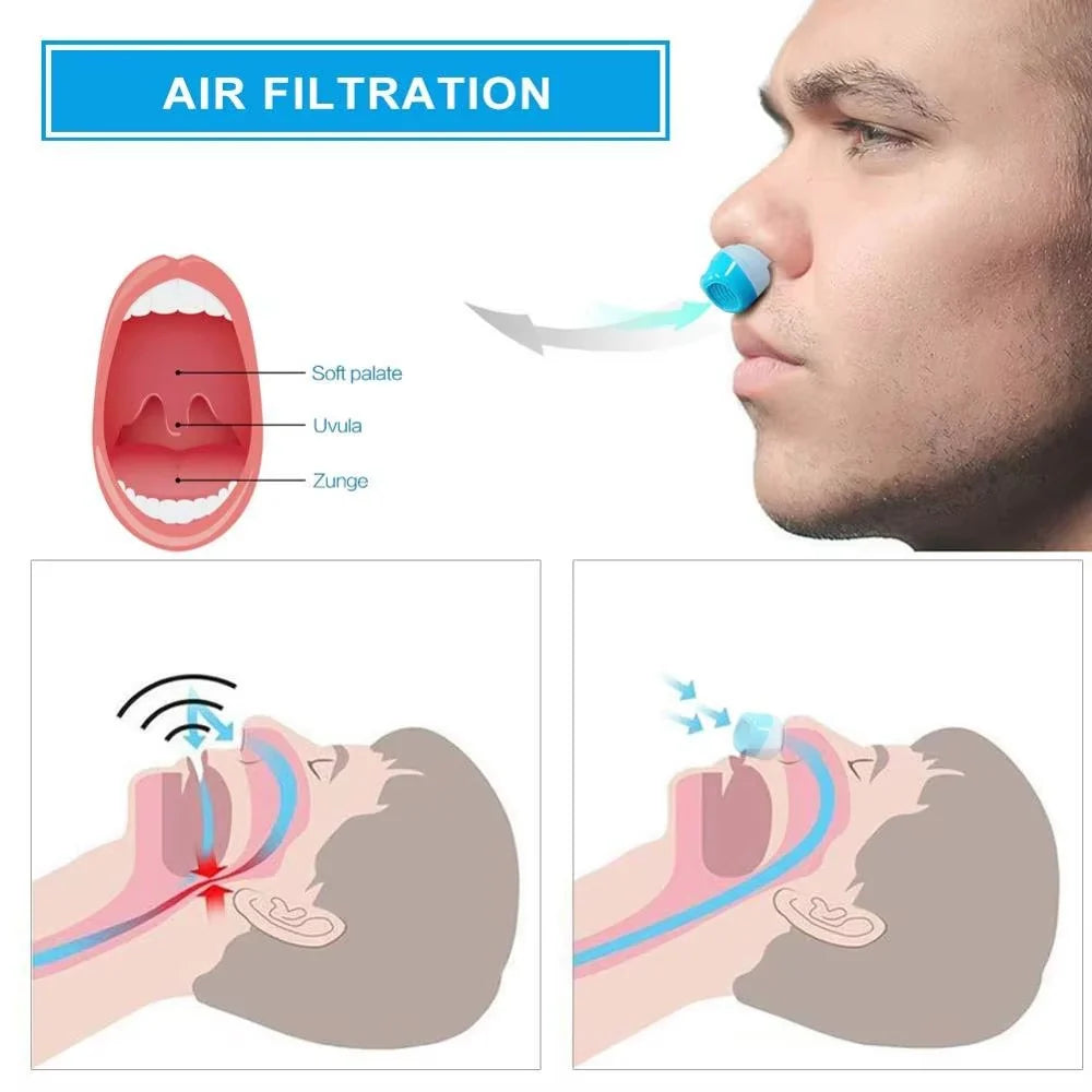 Dilatador Nasal 2 en 1 con Filtro de Aire en Silicona | Respira Más Cómodo al Dormir