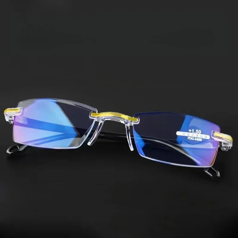 Gafas de Lectura Sin Marco con Filtro de Luz Azul – Visión Clara y Estilo Ligero