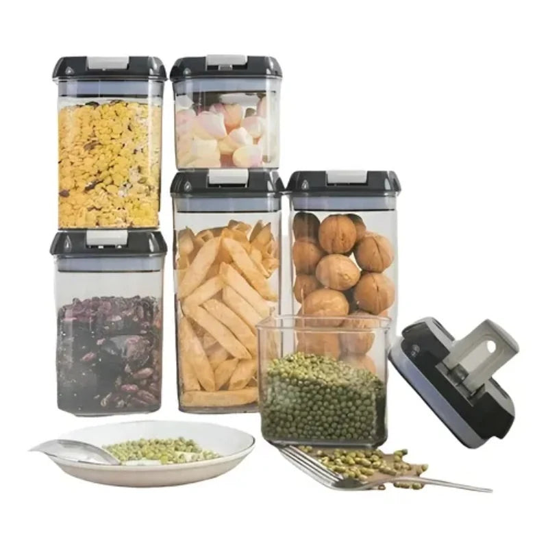 Set x7 Contenedores Herméticos para Despensa – Organiza Pasta, Granos y Especias
