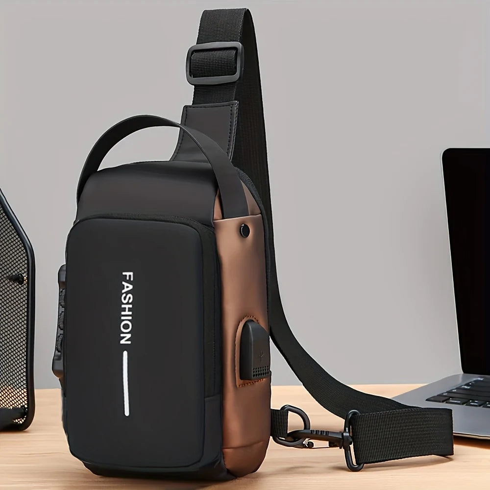 Bolso Manos Libres Antirrobo para Hombre con Clave y Correa Ajustable