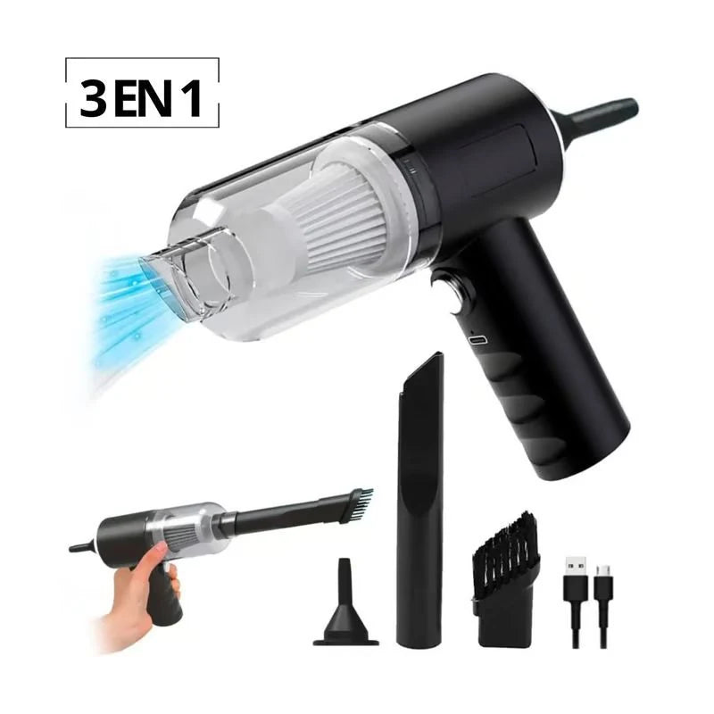 Mini Aspiradora de Mano Recargable 9000Pa – Limpieza Rápida para Carro, Casa y Oficina
