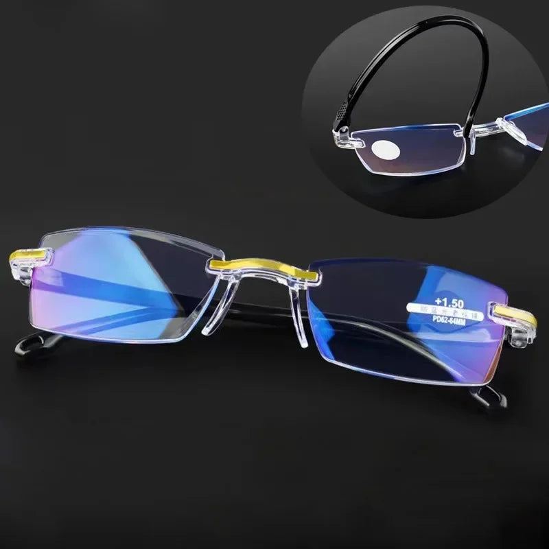 Gafas de Lectura Sin Marco con Filtro de Luz Azul – Visión Clara y Estilo Ligero