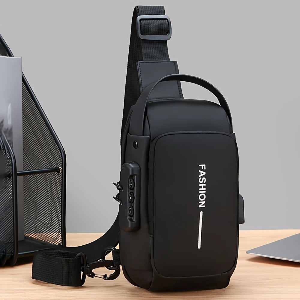 Bolso Manos Libres Antirrobo para Hombre con Clave y Correa Ajustable