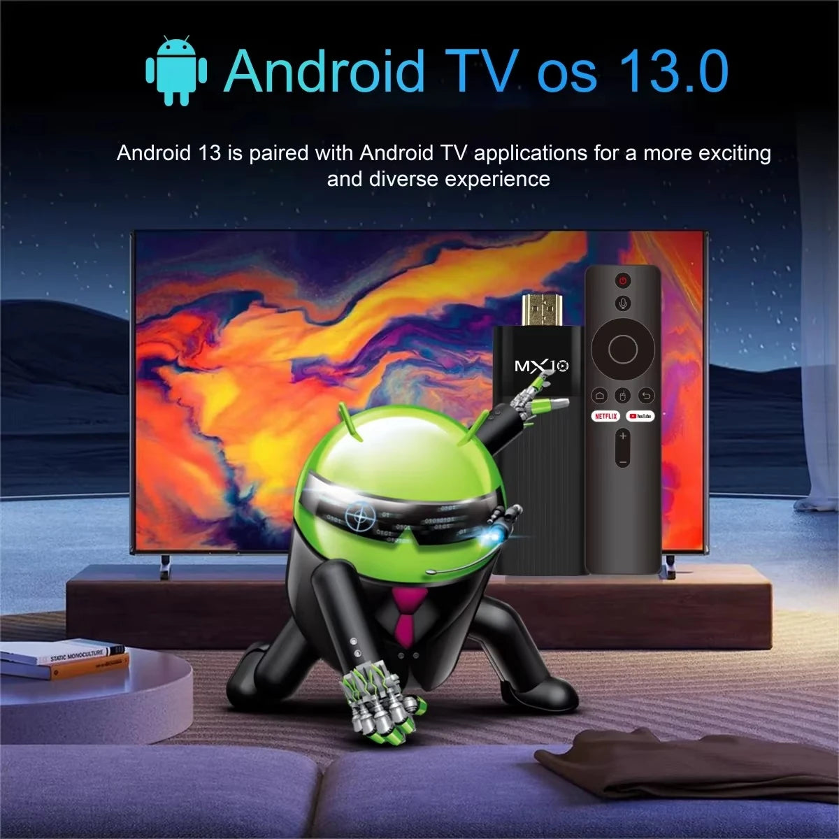 TV Stick Android 4K Quad Core con WiFi 2.4G/5G – Convierte tu Televisor en Smart TV
