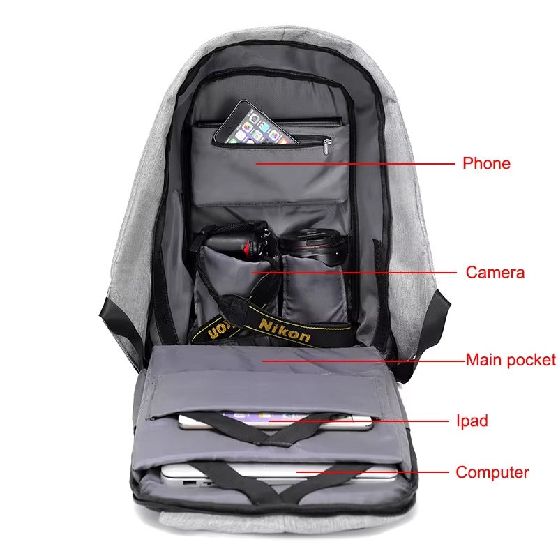 Morral Antirrobo Impermeable para Portátil 15.6” – Seguridad y Estilo para tu Día a Día