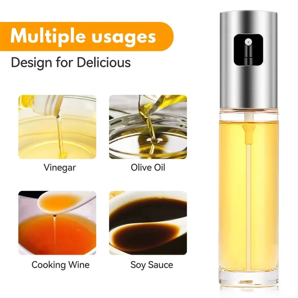Rociador de Aceite en Vidrio para Cocina | Spray Práctico para Air Fryer y Ensaladas