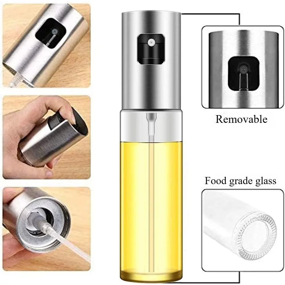 Rociador de Aceite en Vidrio para Cocina | Spray Práctico para Air Fryer y Ensaladas