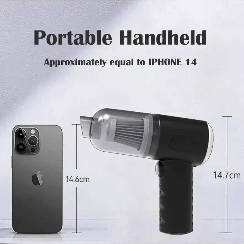 Mini Aspiradora de Mano Recargable 9000Pa – Limpieza Rápida para Carro, Casa y Oficina