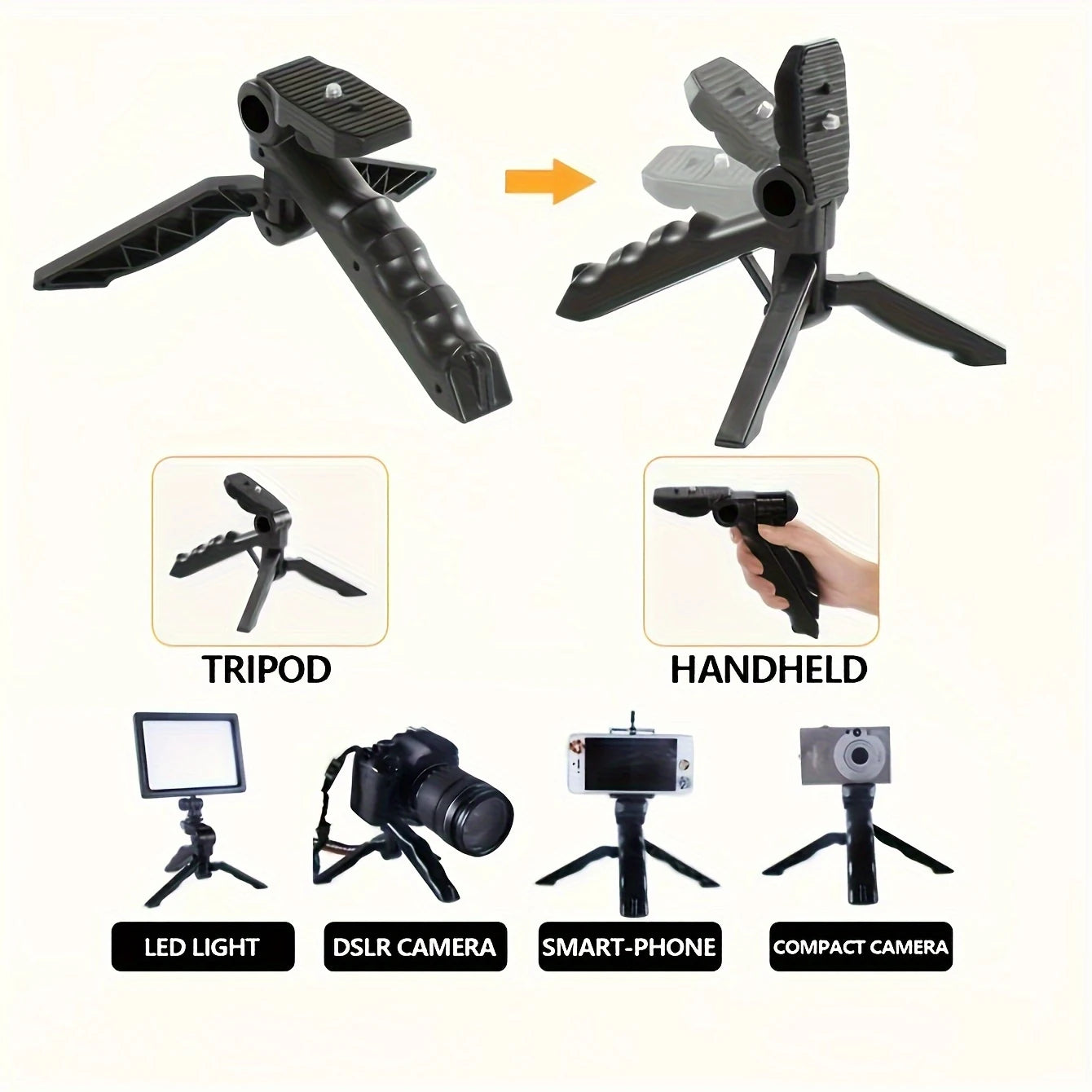 Kit Portátil de Vlogging con Luz LED, Micrófono y Trípode para Celular
